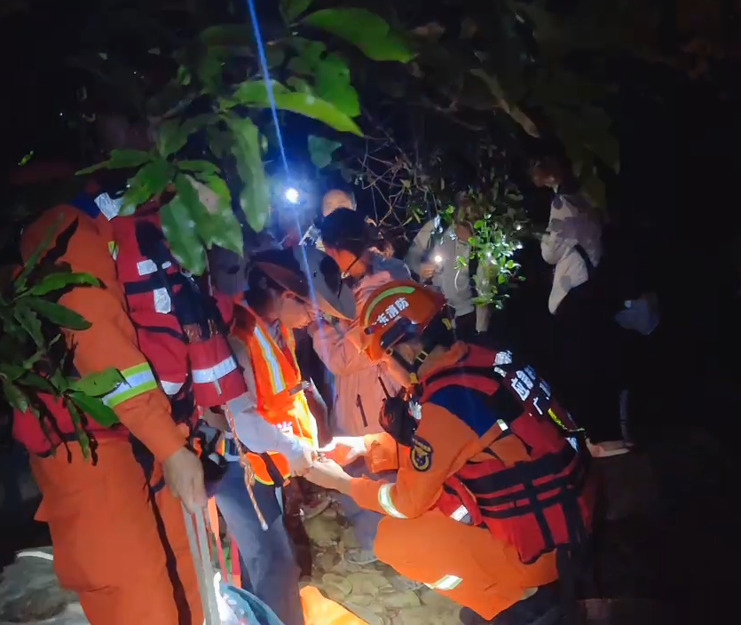 广东惠州：11名“驴友”被困山林 消防联同警民合力救援2.png